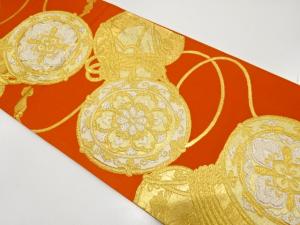 アンティーク　鼓模様織り出し袋帯（材料）